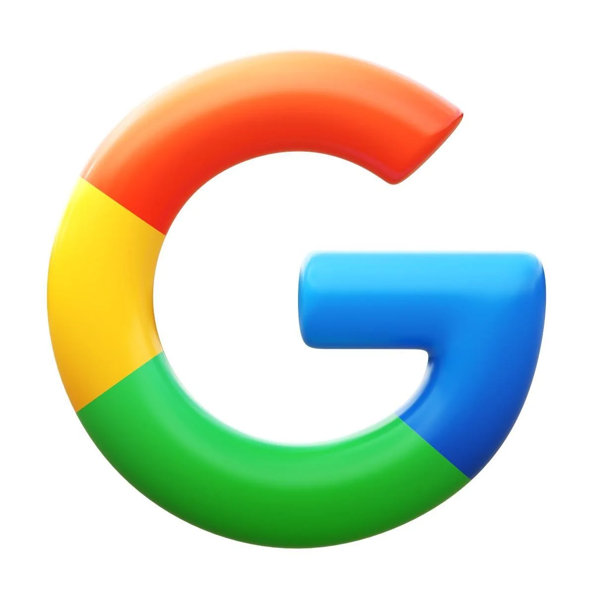 Colorful Google logo with a G shape made of blue, red, yellow, and green segments.