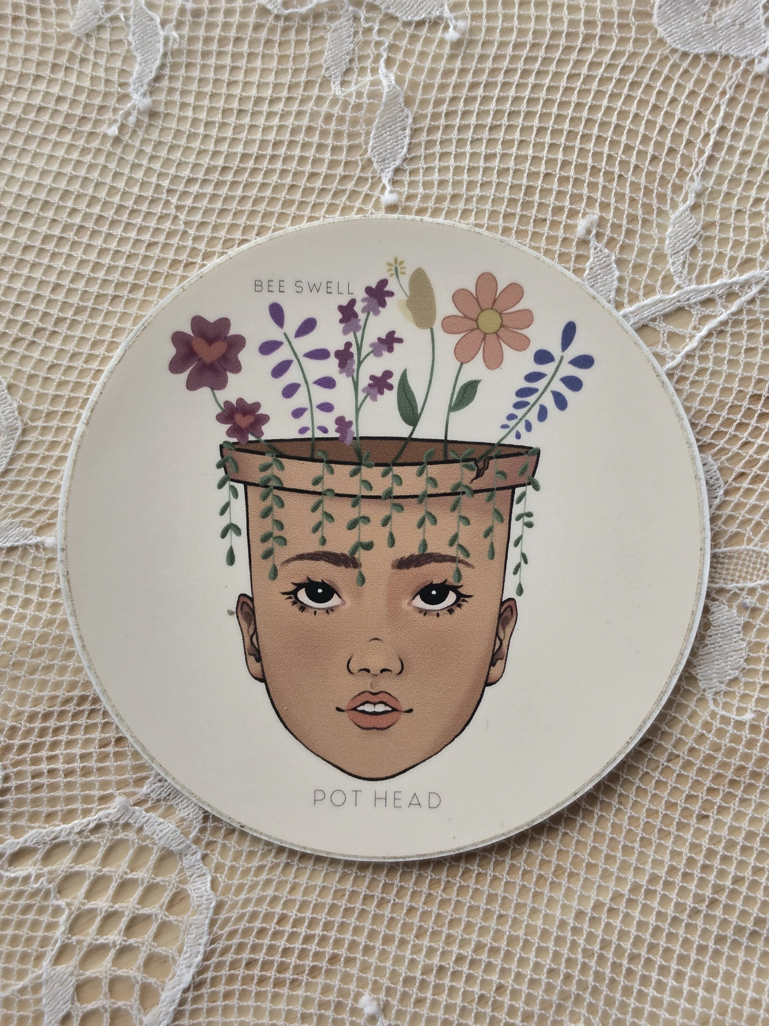 Pot Head | Original Illustrated Vinyl Sticker