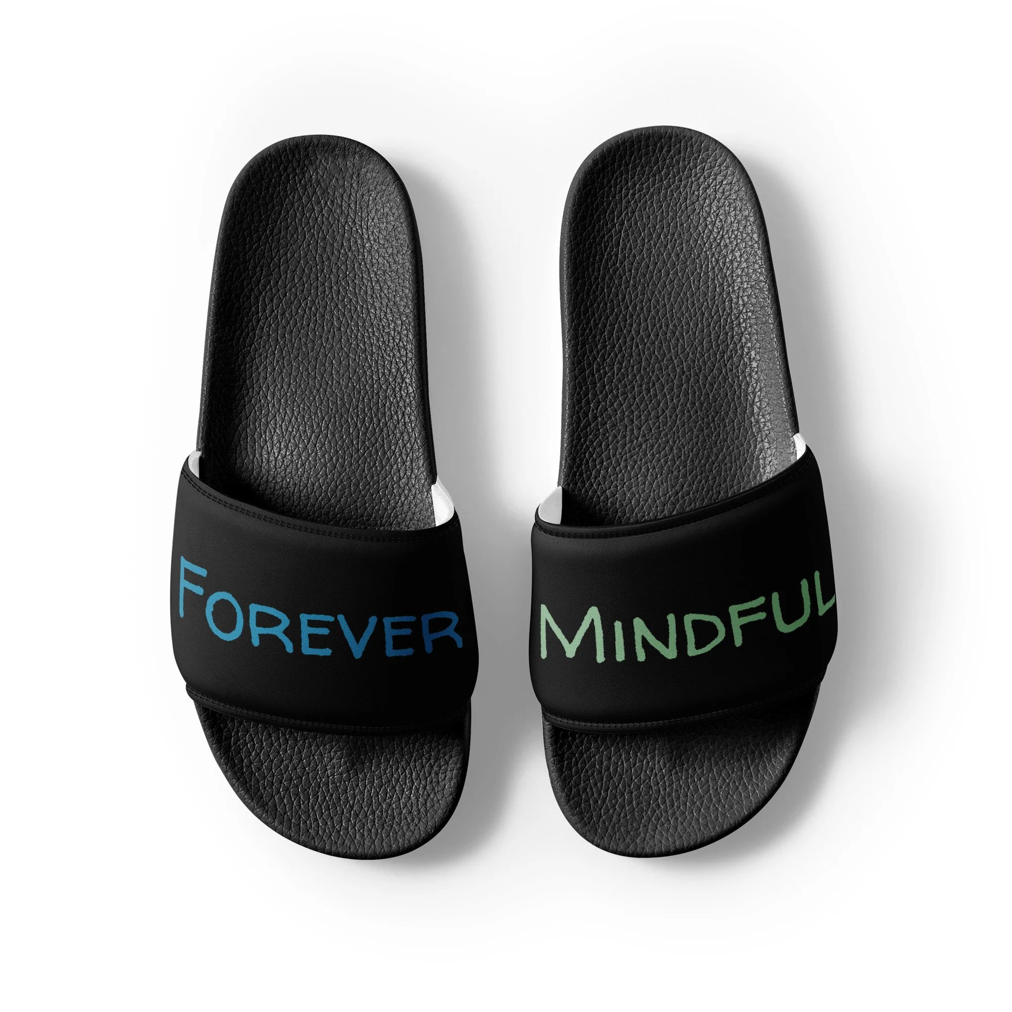 MindfulTee Forever Mindful Black Strap Men’s Slides