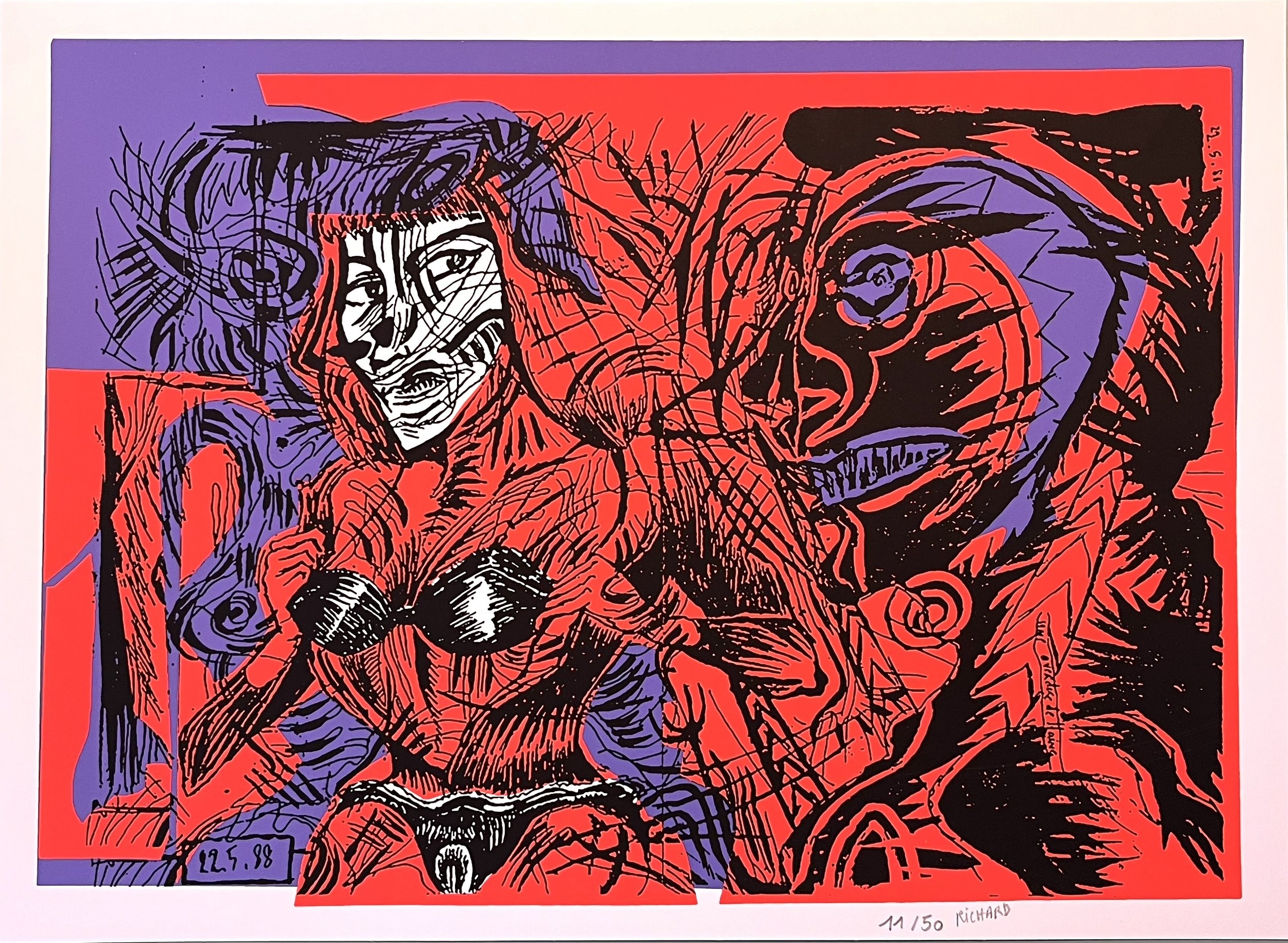 Bruno Richard, "Sans Titre (Overdose de haine)", 1988