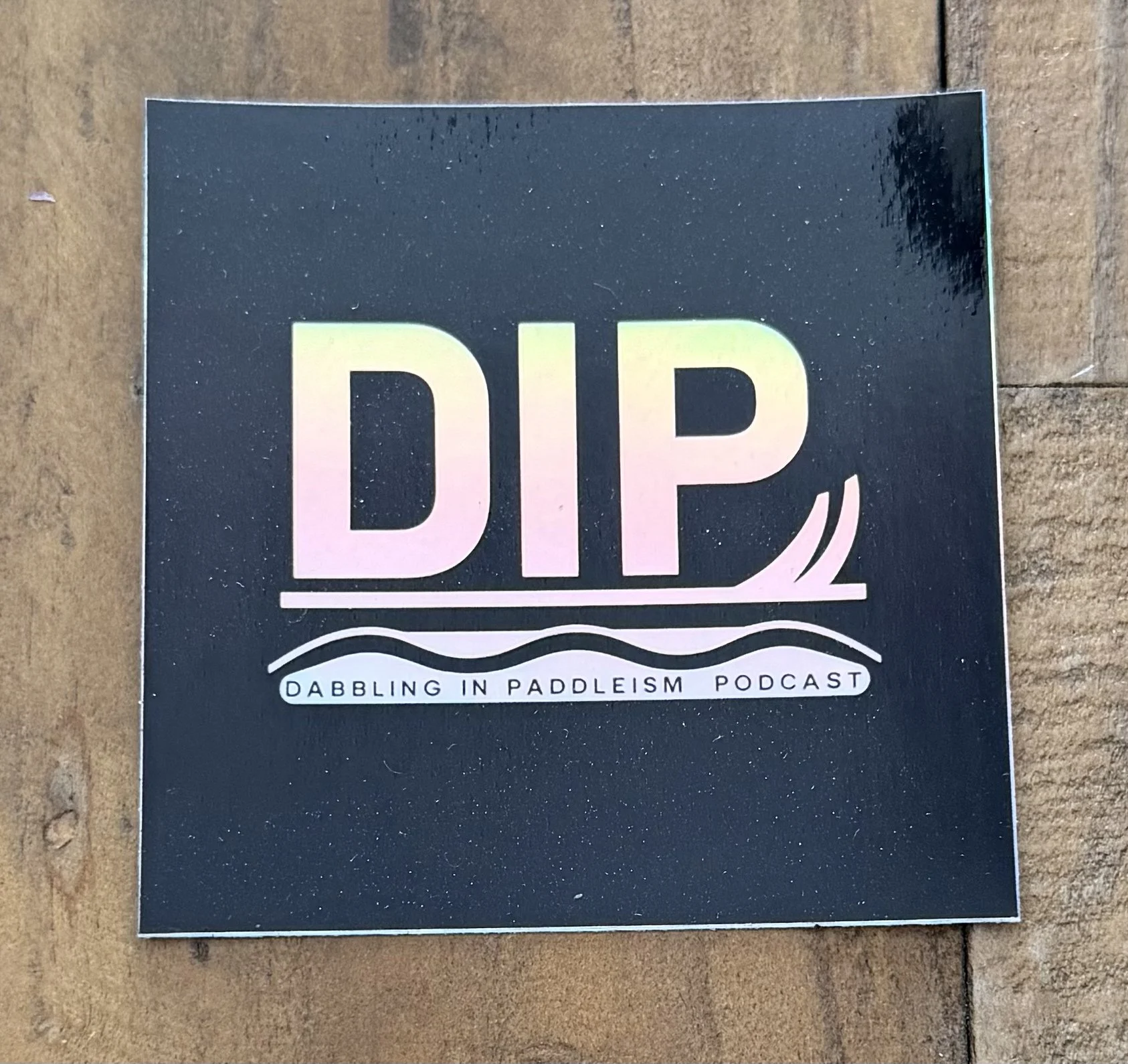 Holographic Sticker - Dabbling in Paddleism Logo (3" x 3")