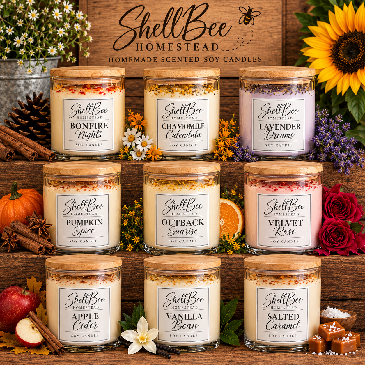 ALL 9 Candles scents