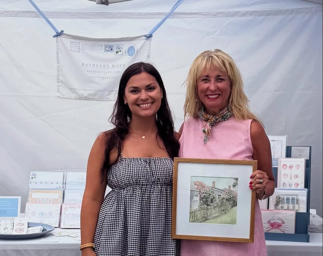 It was such a great time getting to see @bayberrykate at her booth in Chatham! Kate created our logo and all of our company art work. She is so talented!