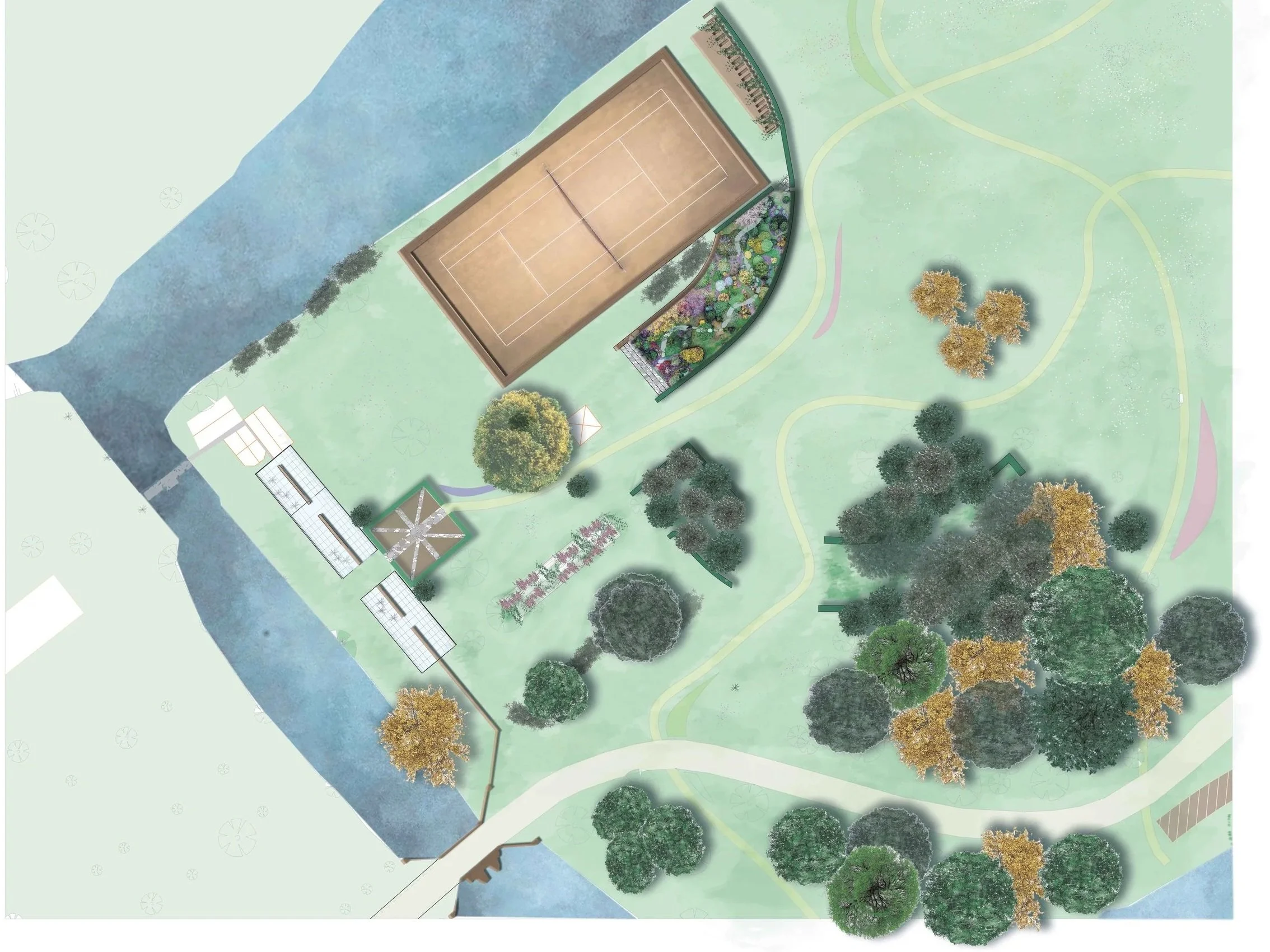 Anzegem Hemsrode Estate:  the Island gardens