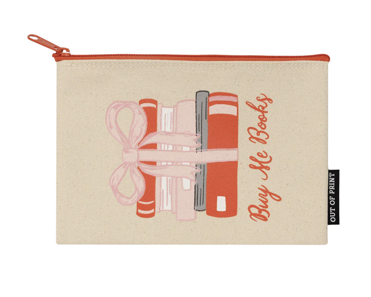 "Buy Me Books” pouch.