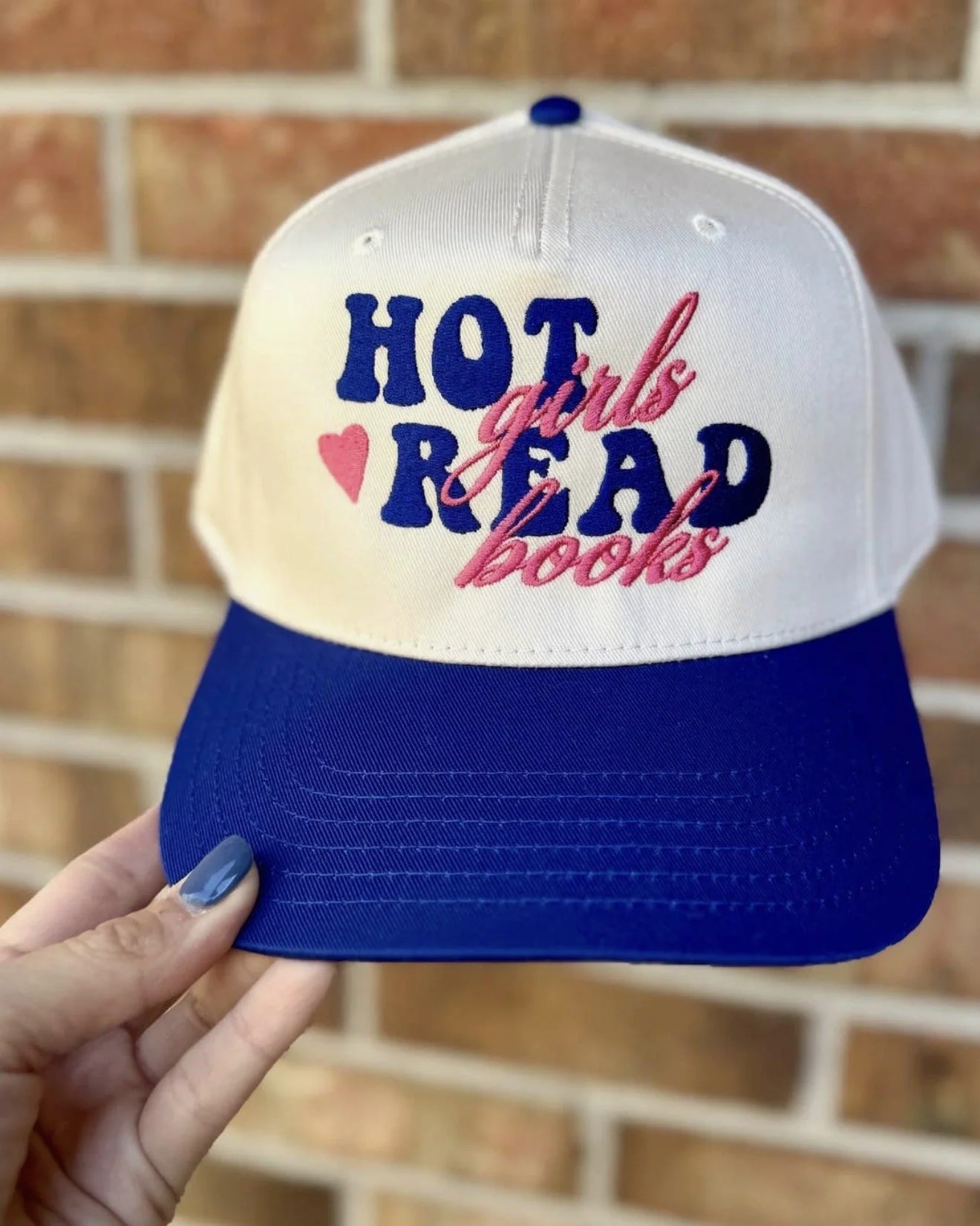 Hot Girls Read Books - Embroidered Trucker Hat
