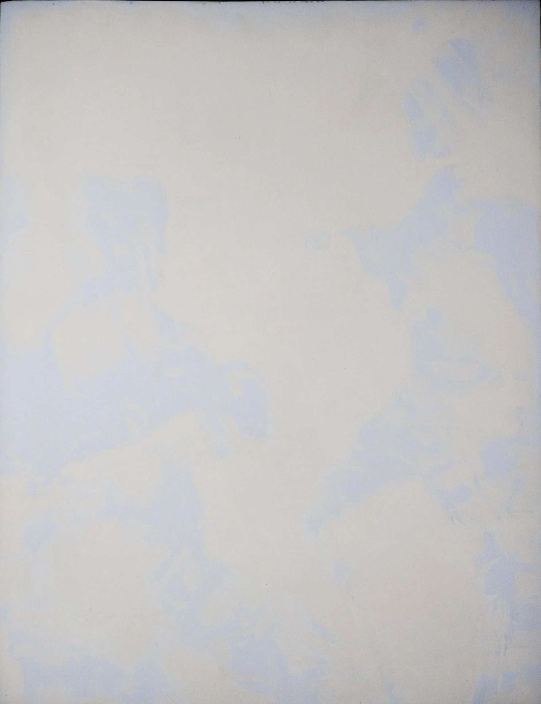 Reflection, 2025, Joint compound and house paint on panel, 11" x 14"