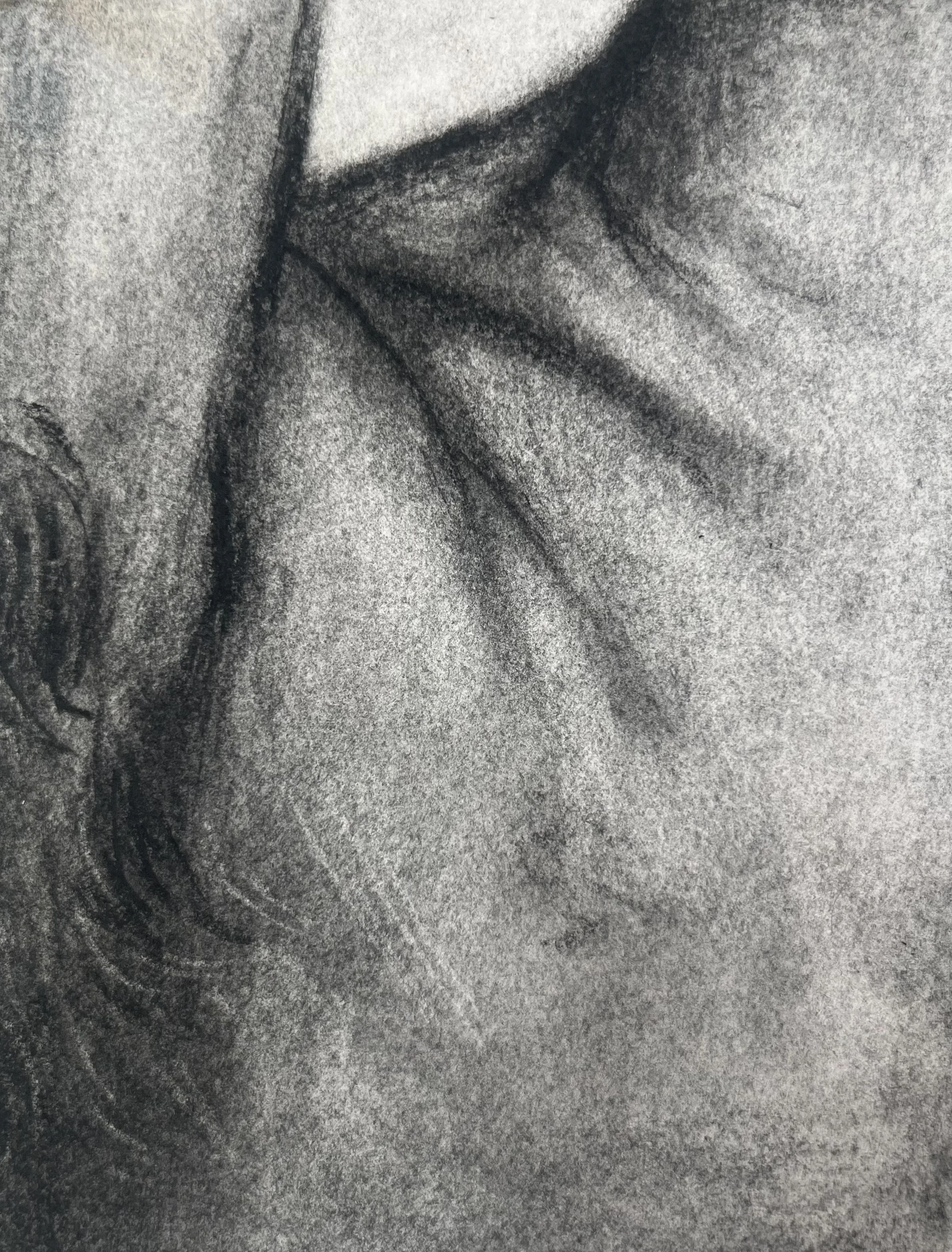 Untitled from Landmarks series, 2025, Charcoal on paper, 4" x 6"