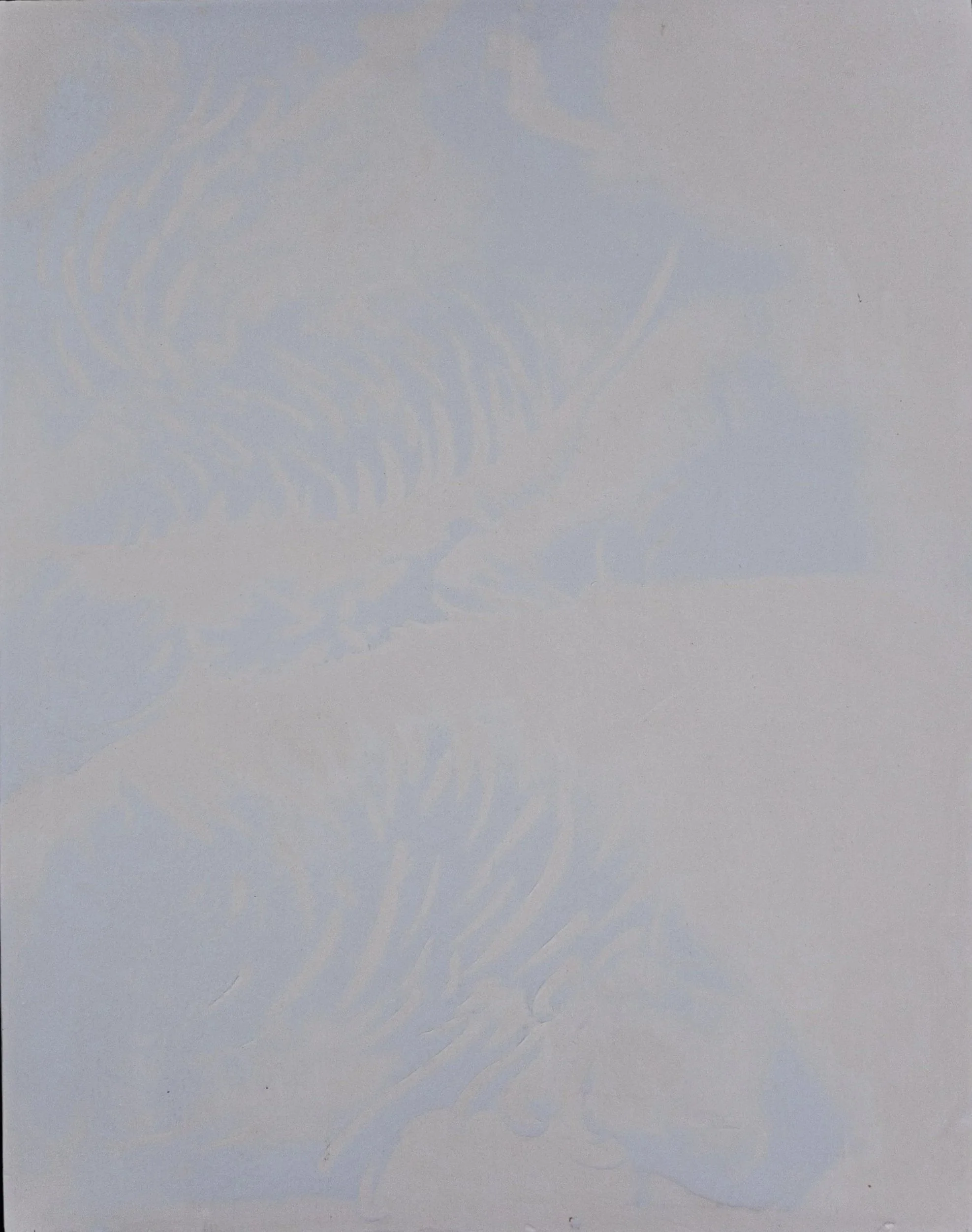 Nooks and Crannies, 2025, Joint compound and house paint on panel, 11" x 14"