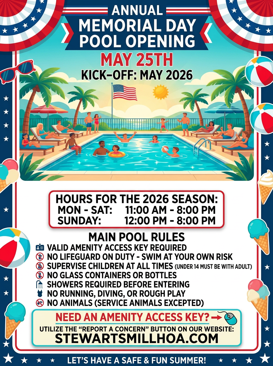 Memorial Day Pool Opening