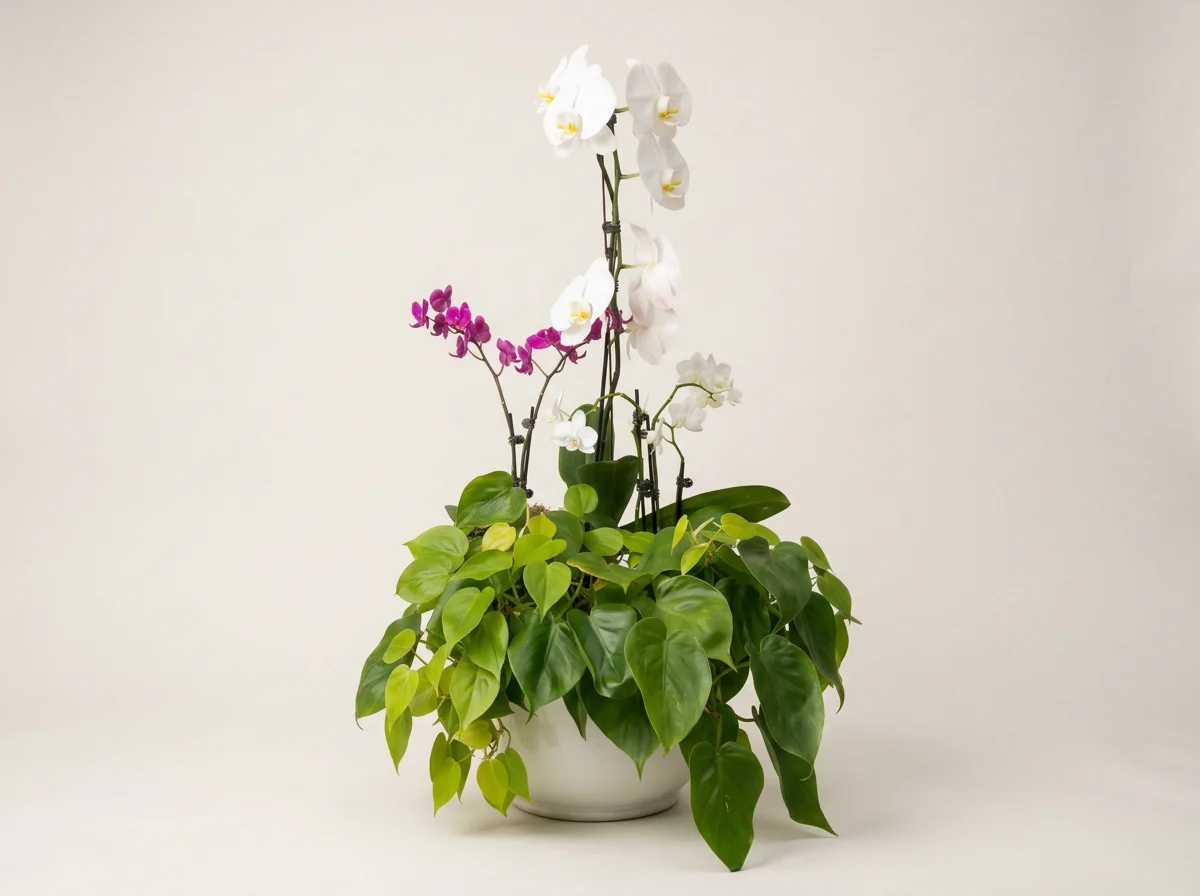 Orchid and Philodendron Planter