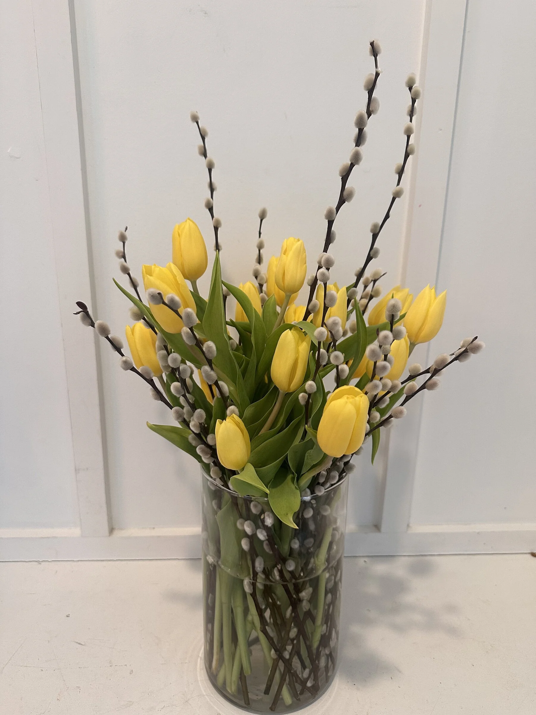 yellowtulippussywillowglasscylindervasealtapexflorist.jpg
