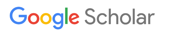 Google Scholar logo with multicolored letters spelling 'Google' and grey 'Scholar' next to it.
