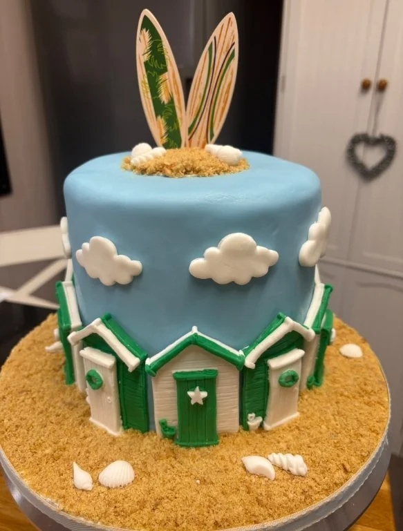 Beach Huts at Langland Bay novelty cake