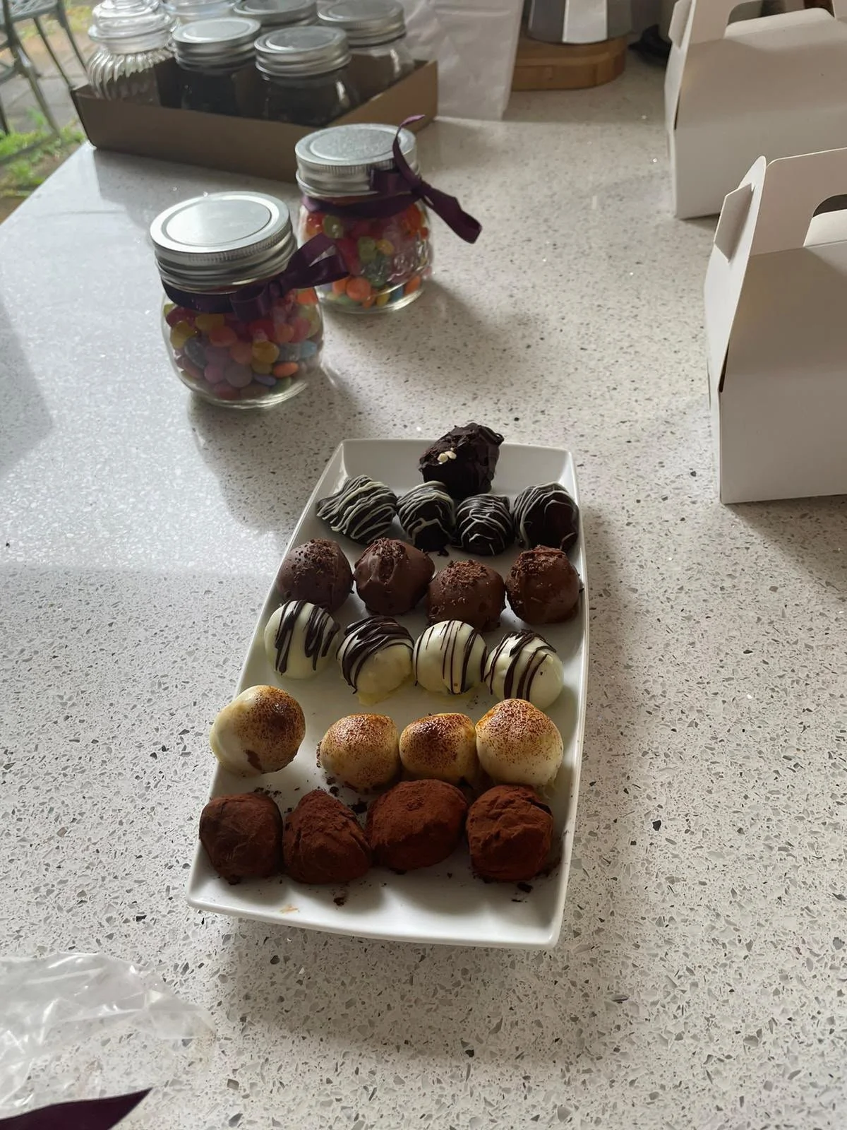Truffles and sweet jars