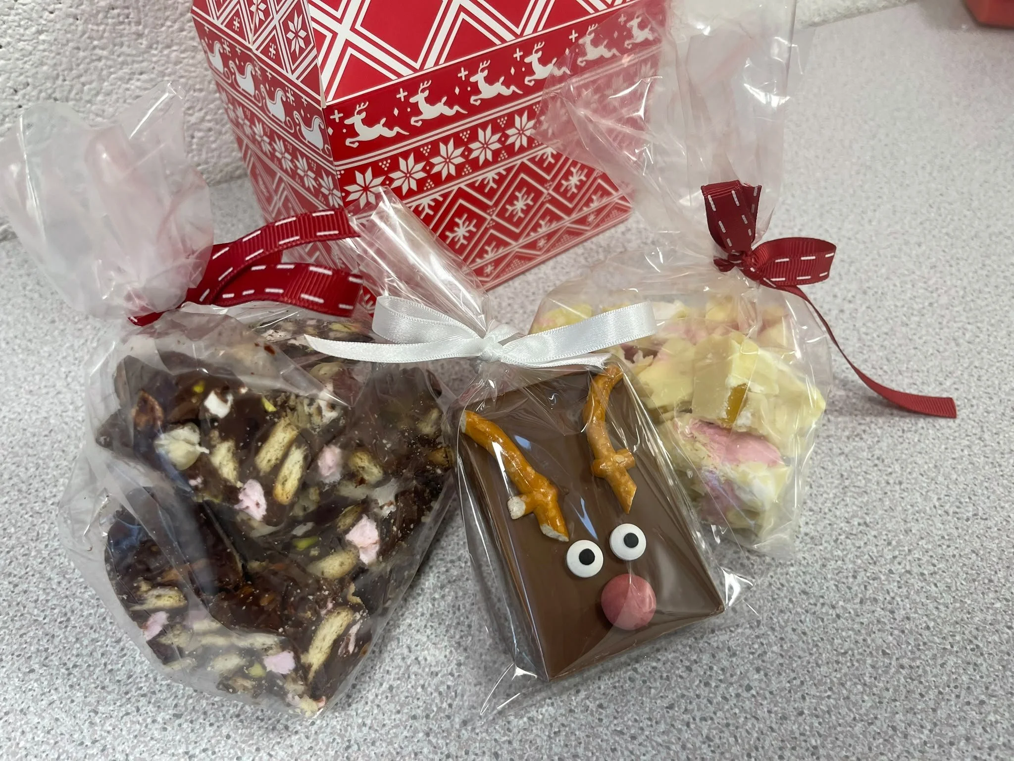 Rudolph rocky road treat gifts
