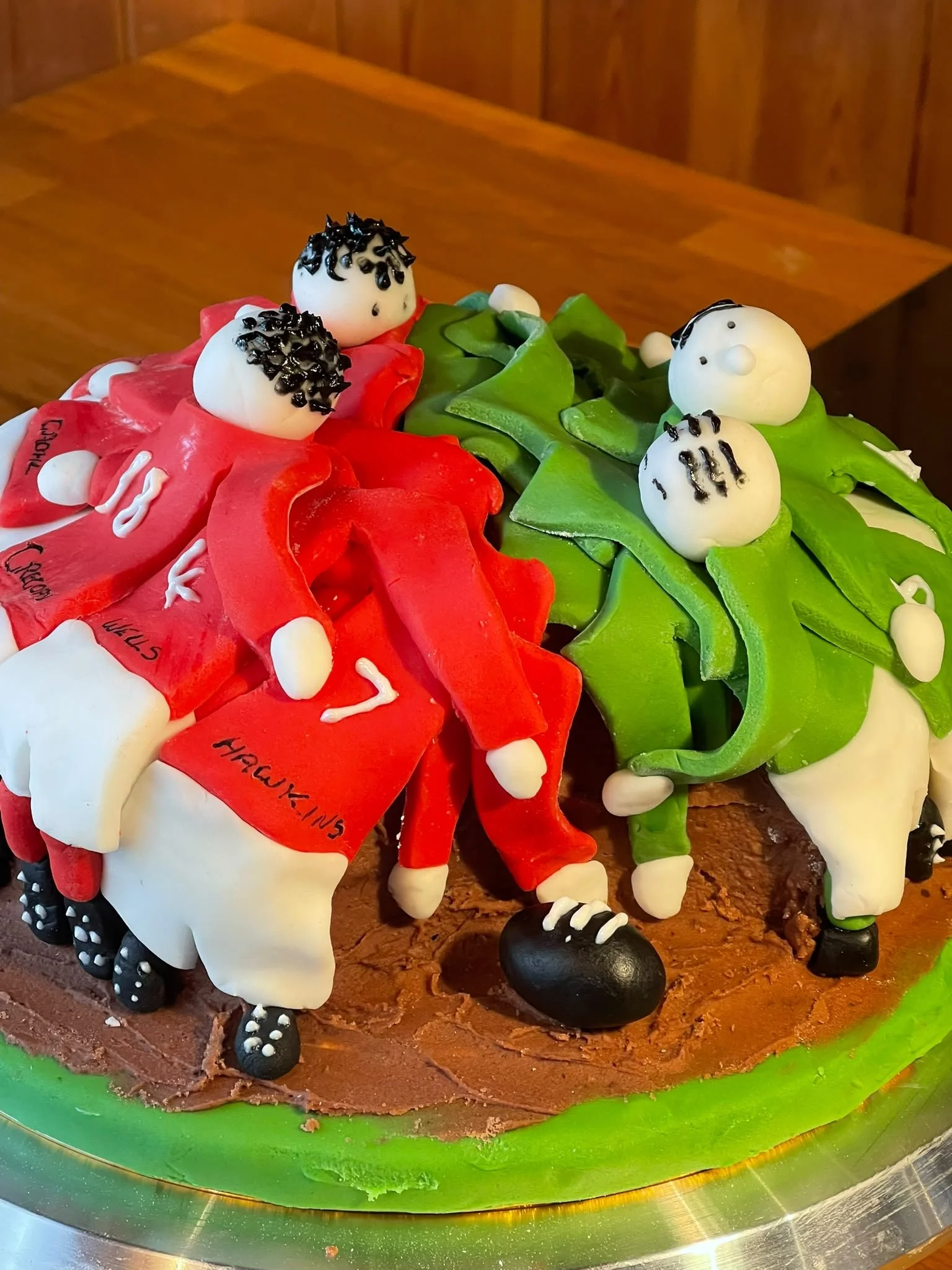 Down With the Scrum novelty cake