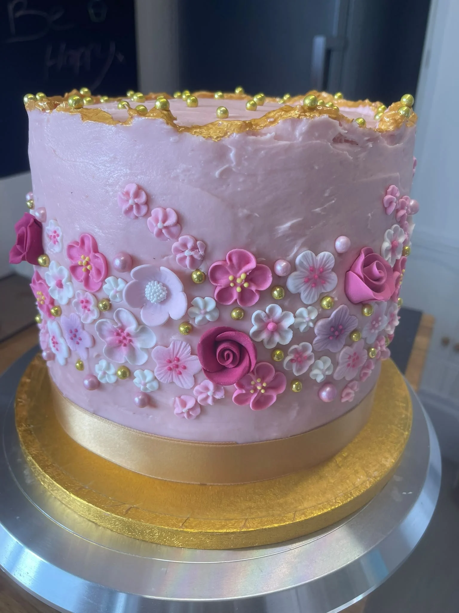 Floral Birthday celebration cake
