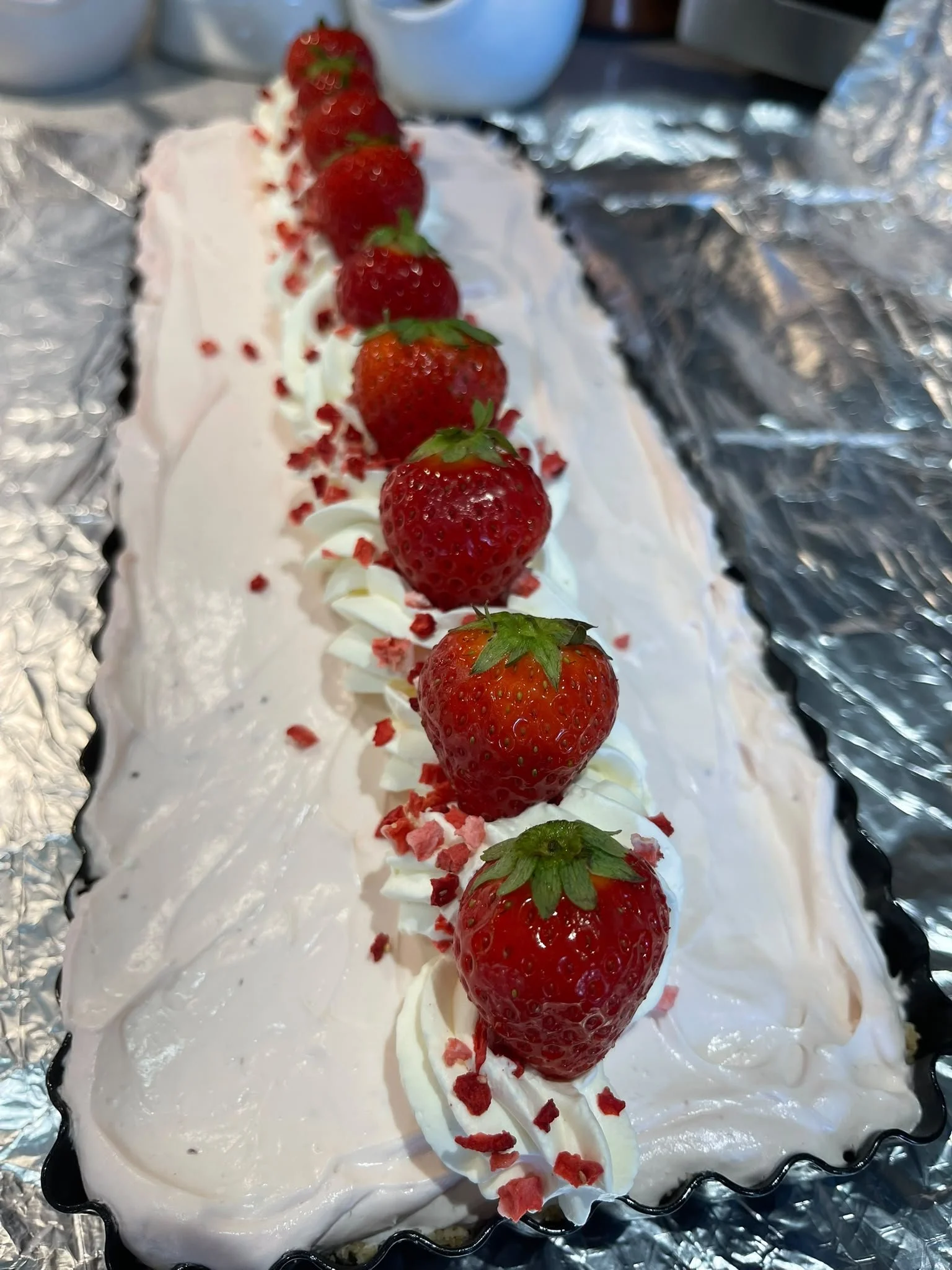 Strawberries & cream loaf cake