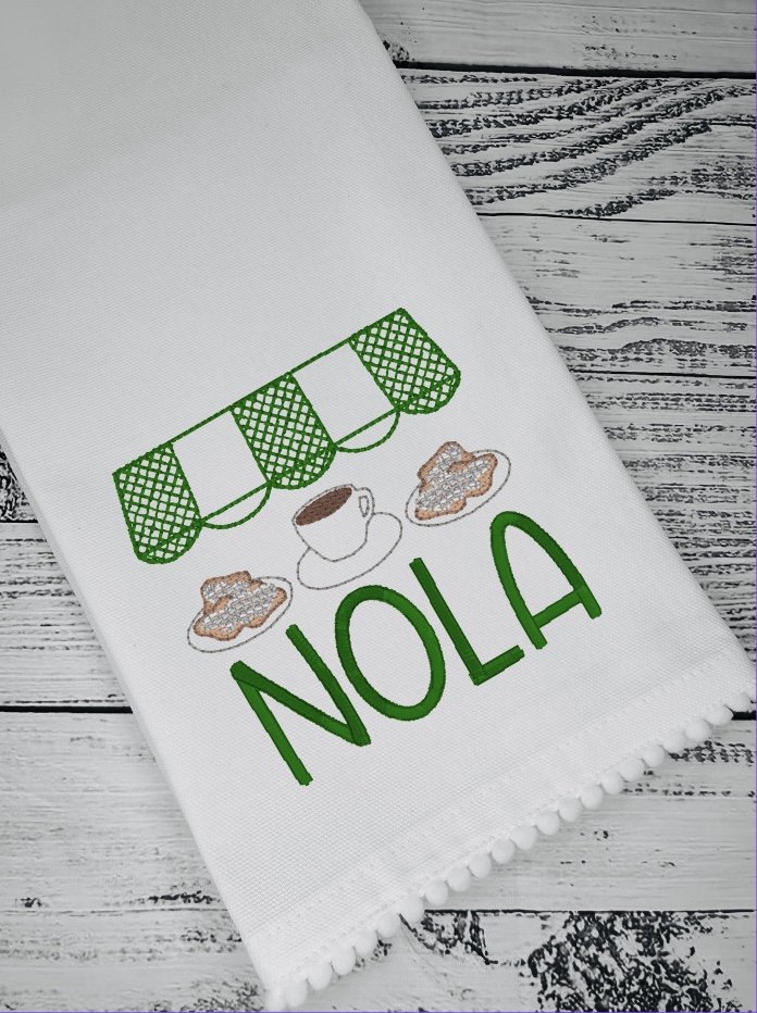 Tea Towel - Hometown Series - New Orleans w/ beignets