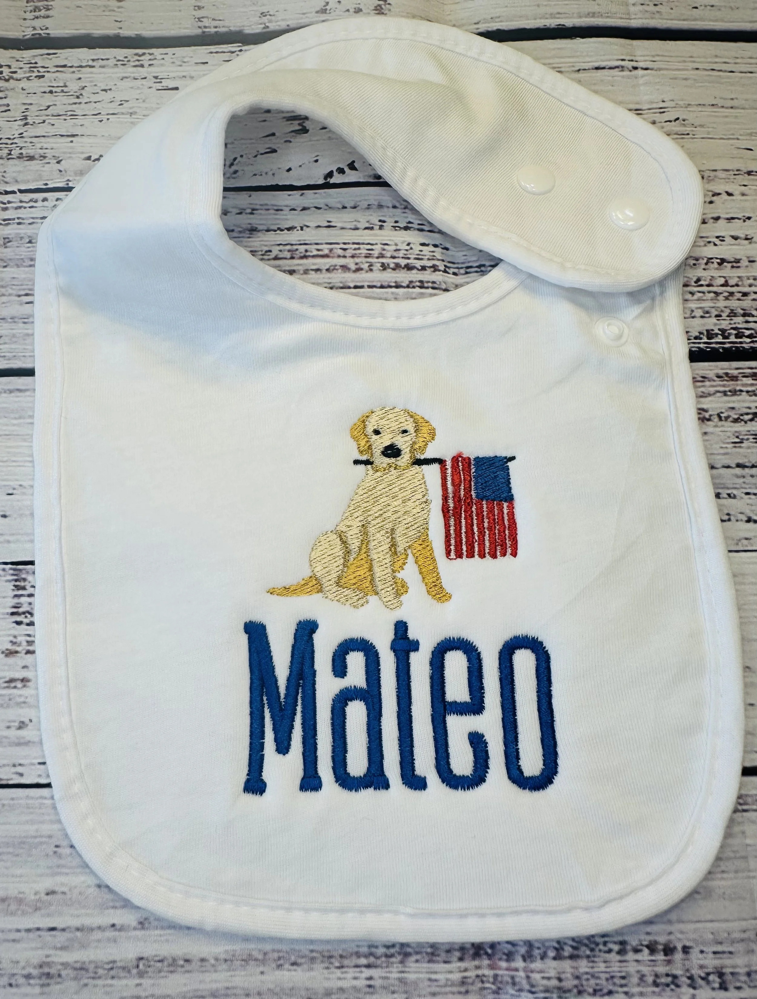 Embroidered Bib - Retriever
