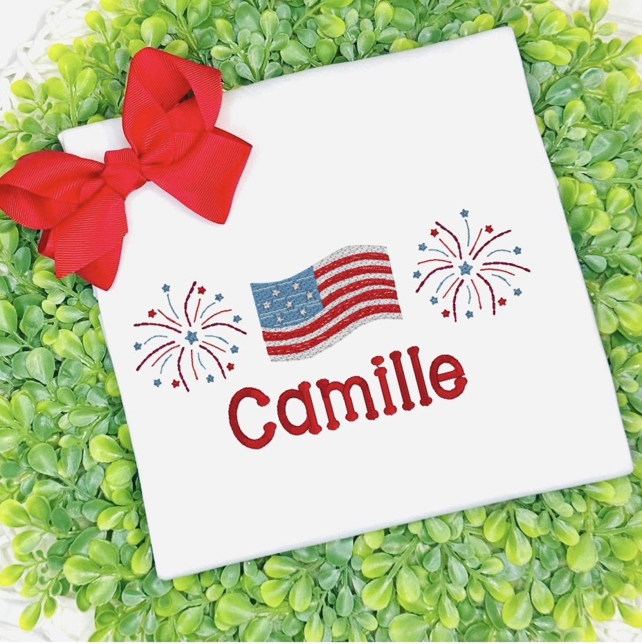July 4  - Fireworks & Flag
