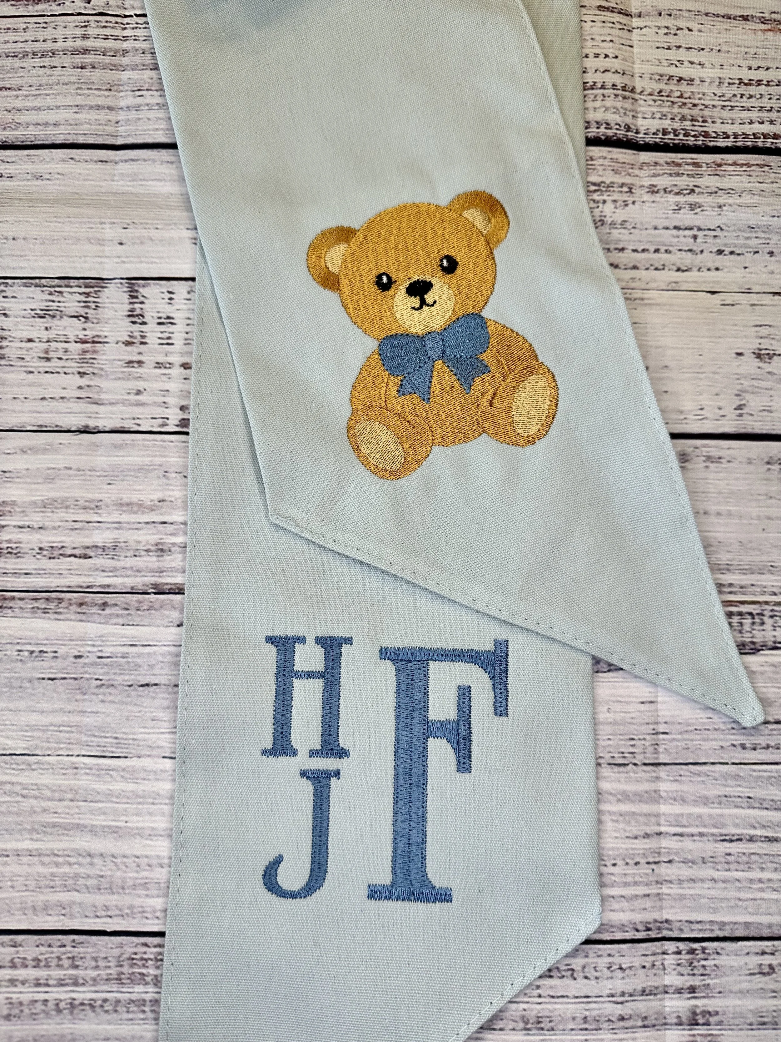 Embroidered Wreath Sash - Baby Boy/Girl