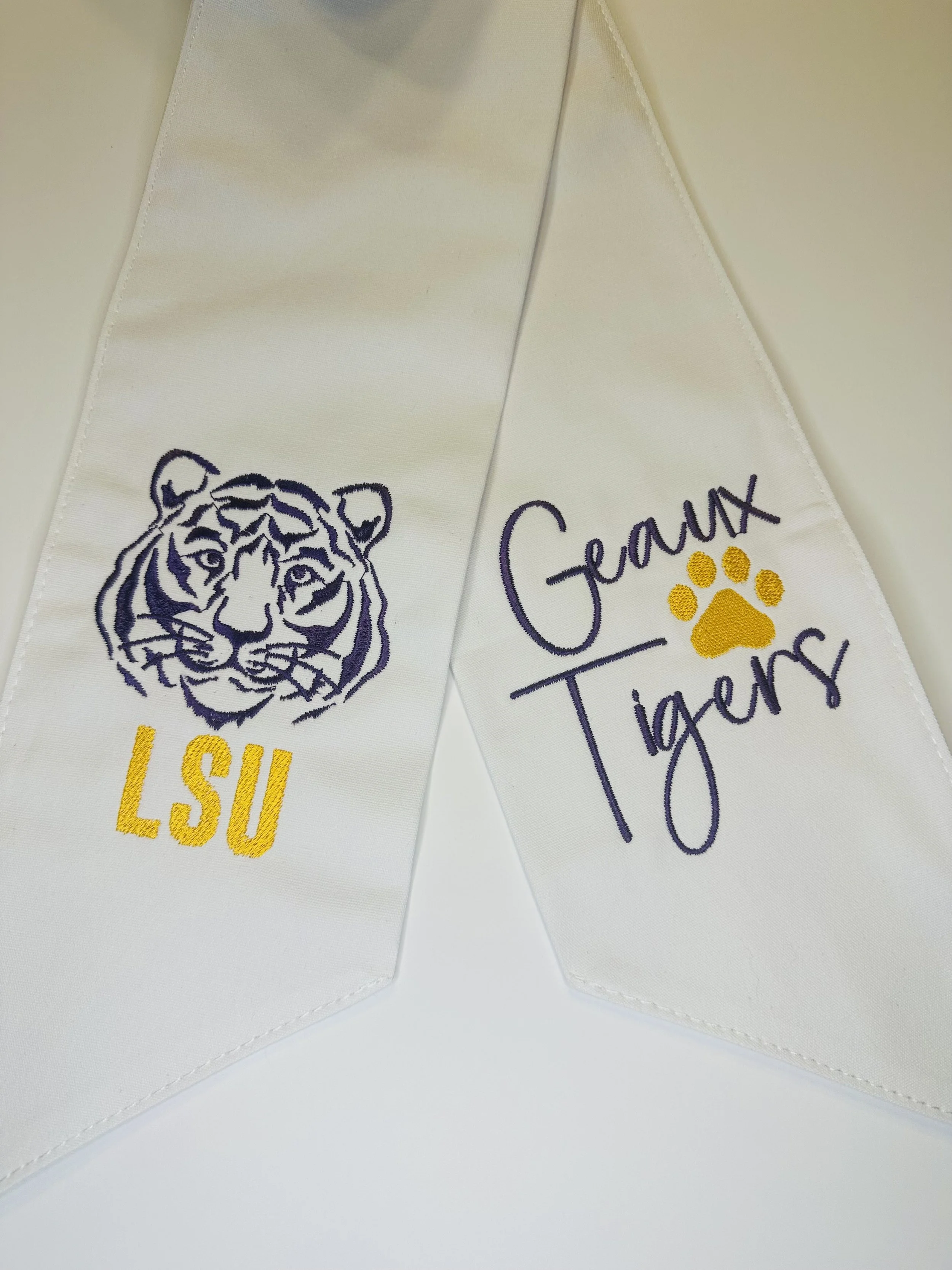 Embroidered Wreath Sash - LSU Tigers