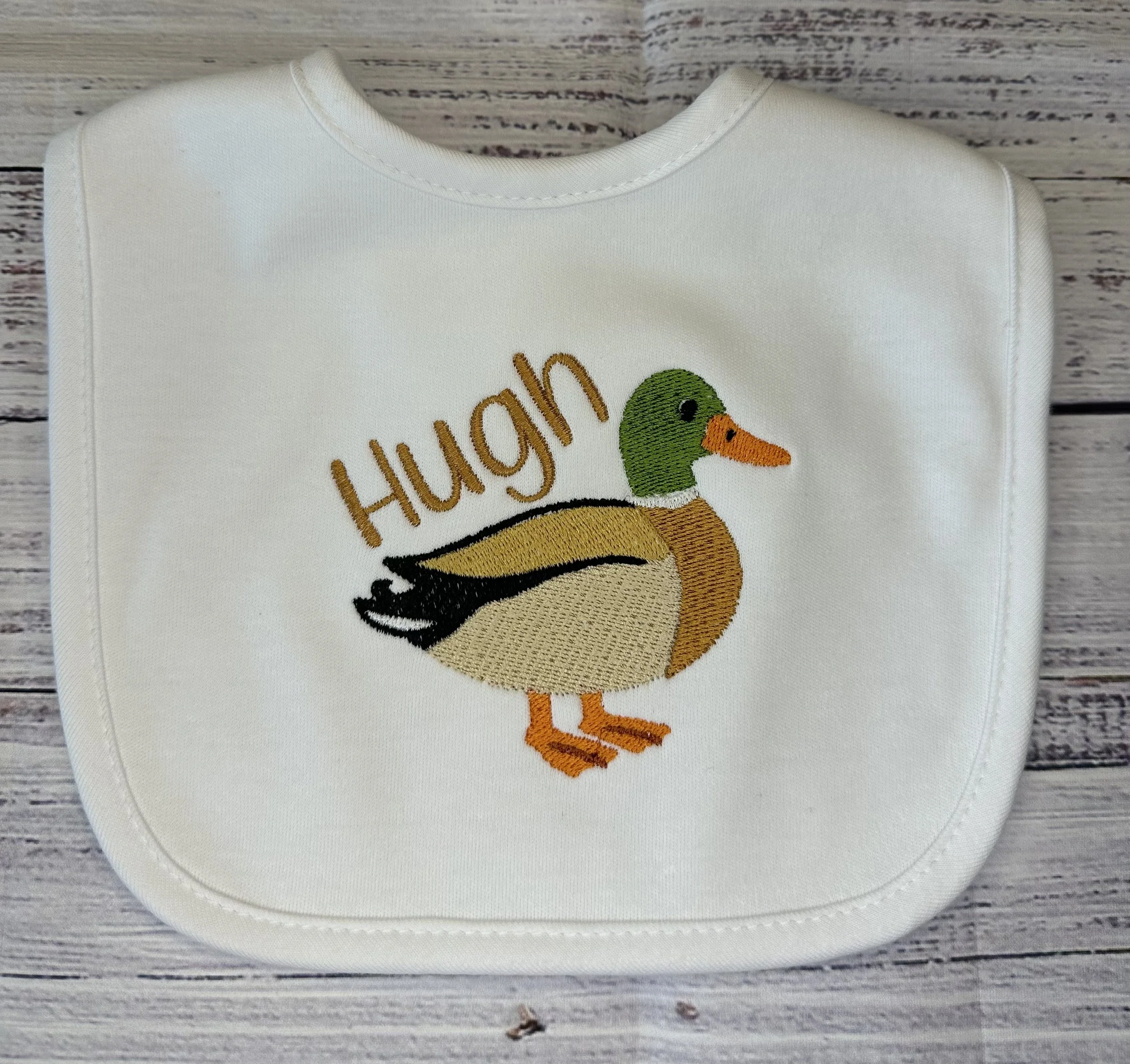Embroidered Bib - Mallard