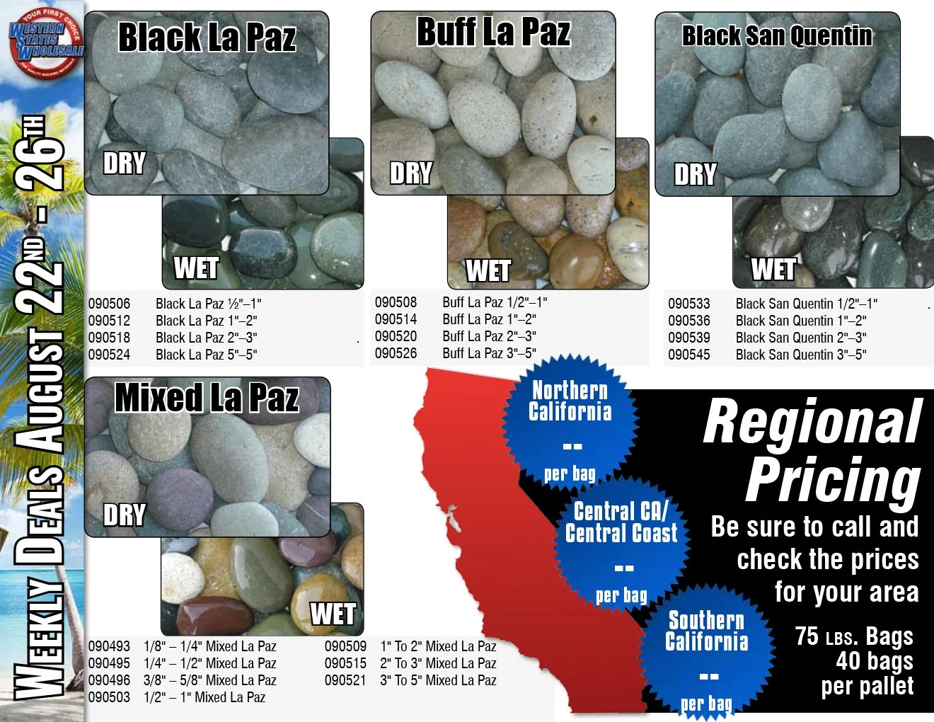 Twice-monthly sales flyer for WSW products. 