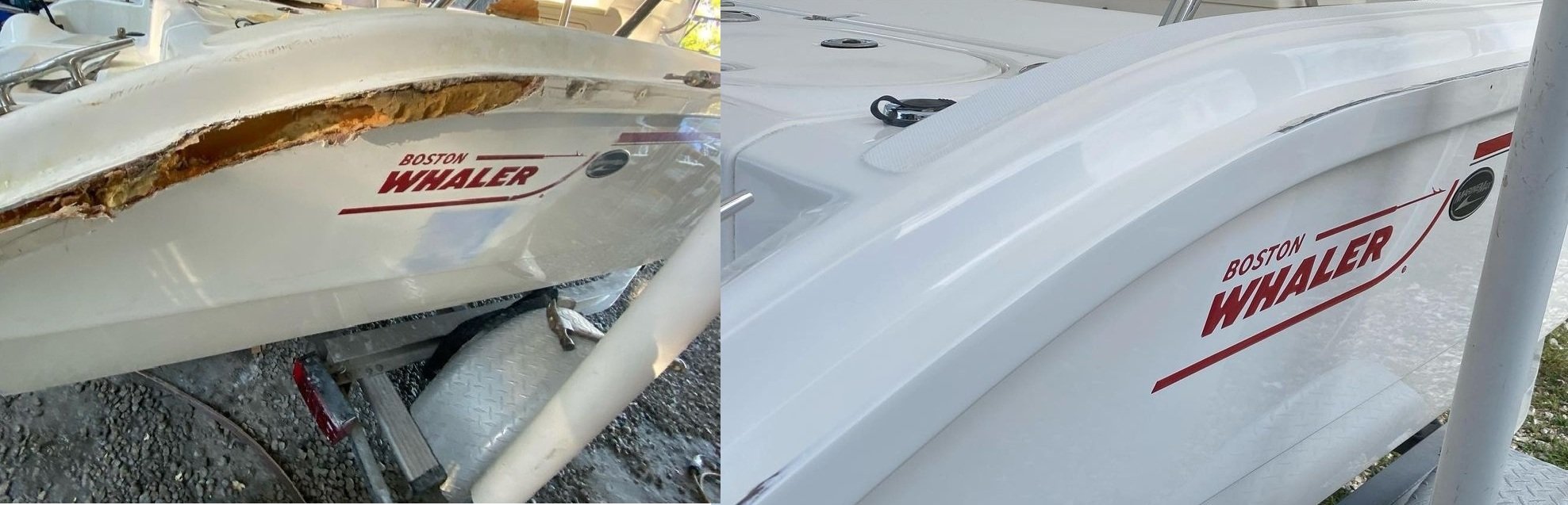 Boston Whaler Gunwale Reconstruction & Logo Integration