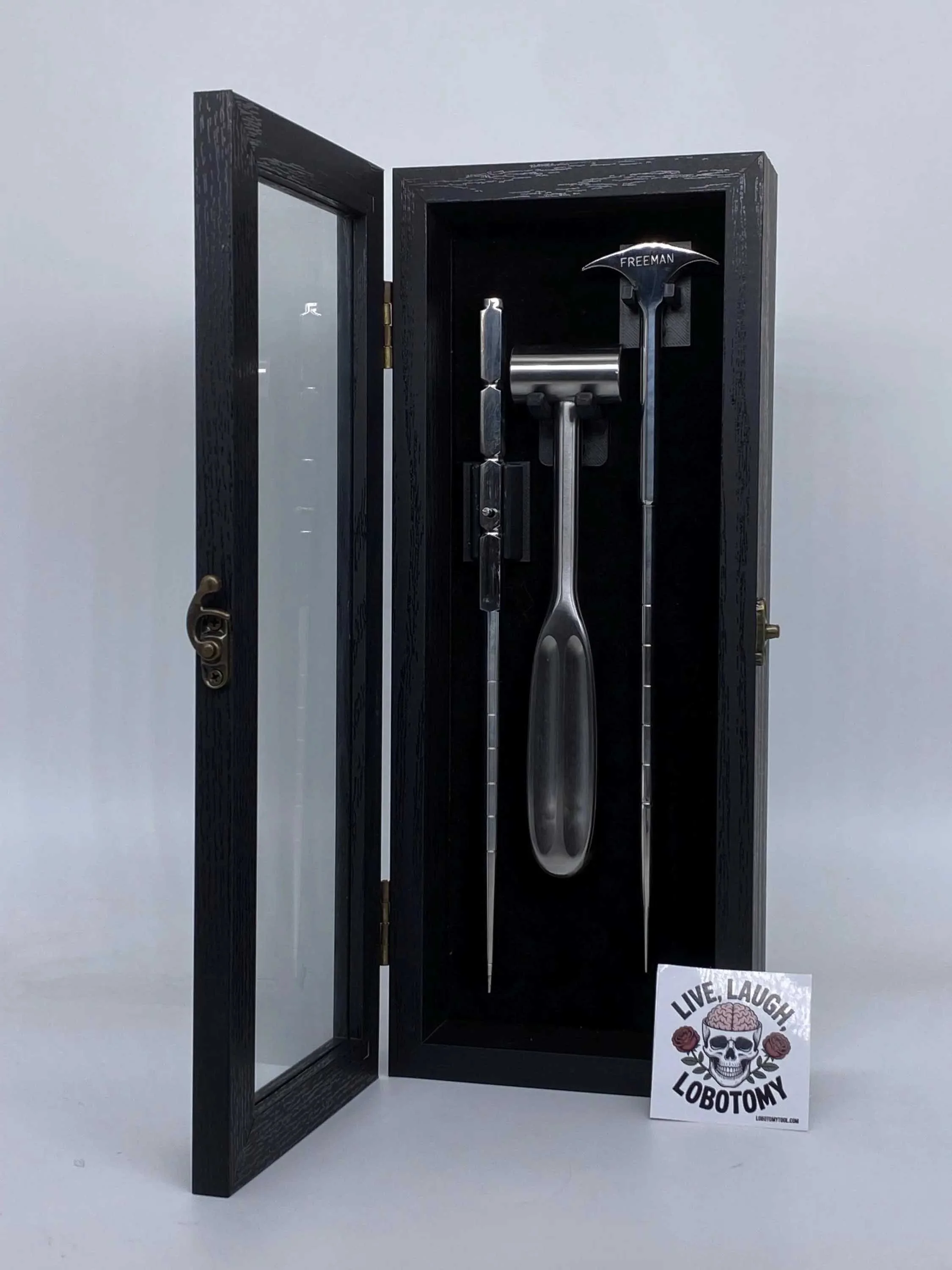 Shadowbox removeable Lobotomy tool set replica Orbitoclast ice pick Freeman