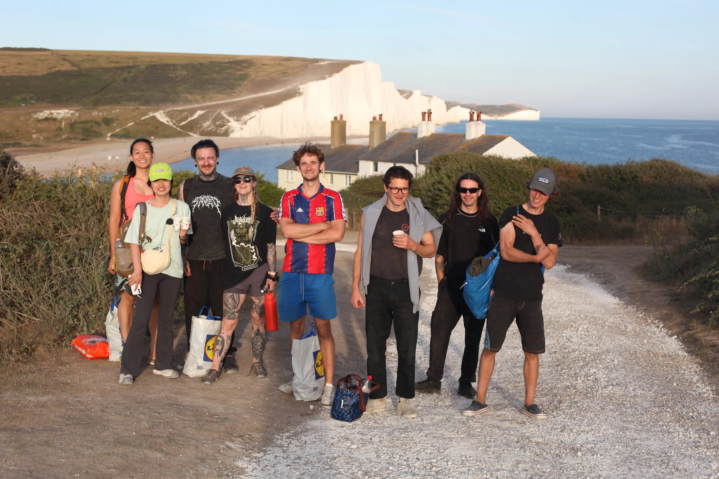Sandstone climb and sunset beach BBQ Hackney Bus classic