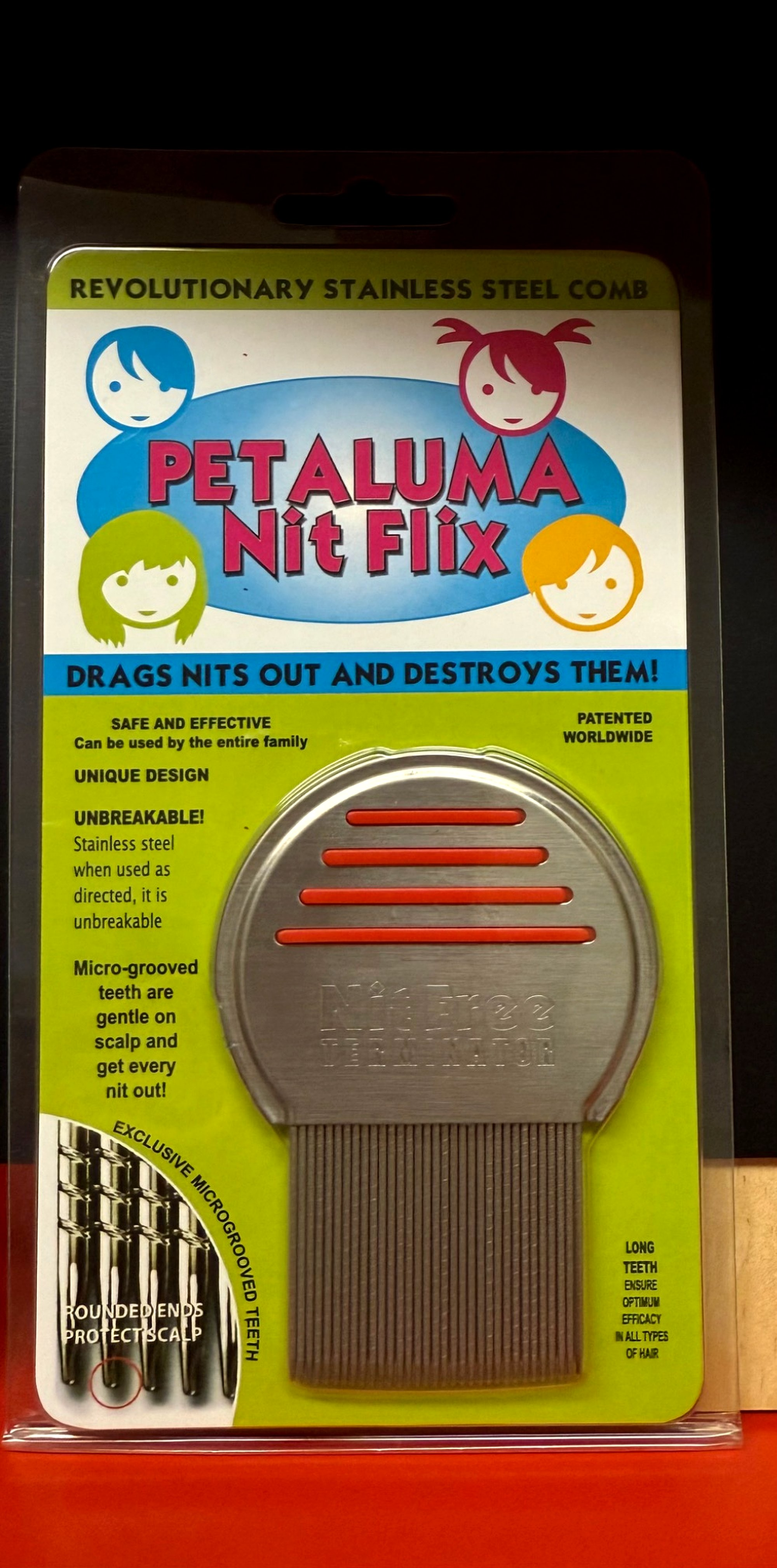 Ultra-fine stainless steel nit comb