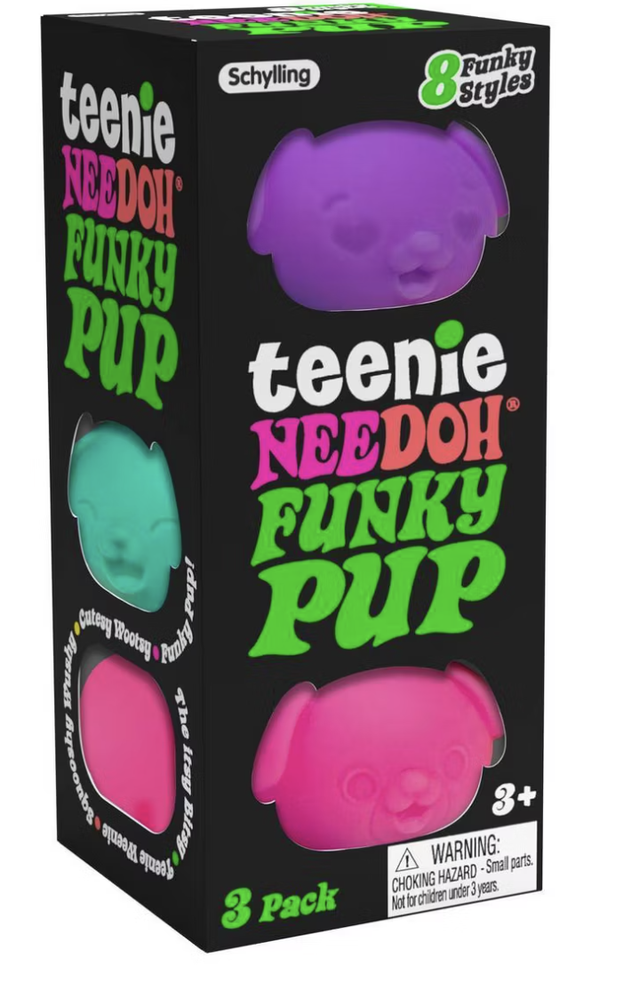 NeeDoh Teenie Funky Pups - 3 pack (Colors May Vary)