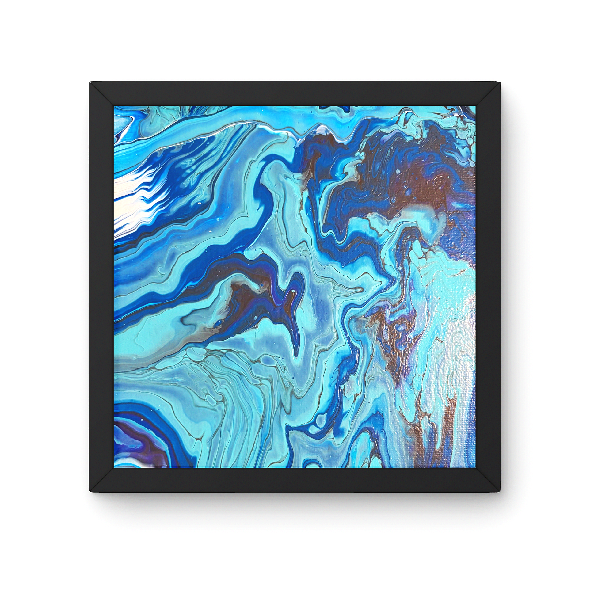 INTERDEPENDENCE
Size: 10x10 | Medium: Acrylic pour | Technique: Dirty pour and tilt | Price: $80
Nothing exists alone. Water needs earth. Earth needs water. We need both, and have been given them without condition. This piece was made as an homage to