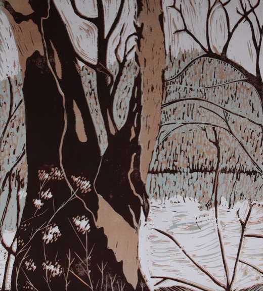 River Bend, 1989 - Collagraph Print