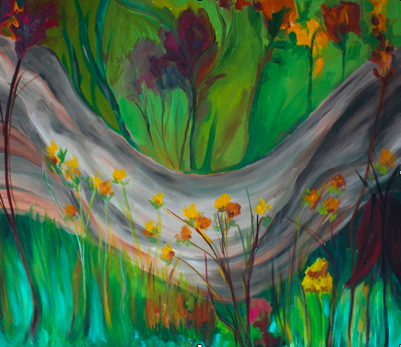 Scioto Fall, ca1990 - Oil