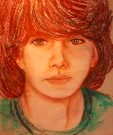 Jenny (Age 16), c1982 - Pastel on Newsprint