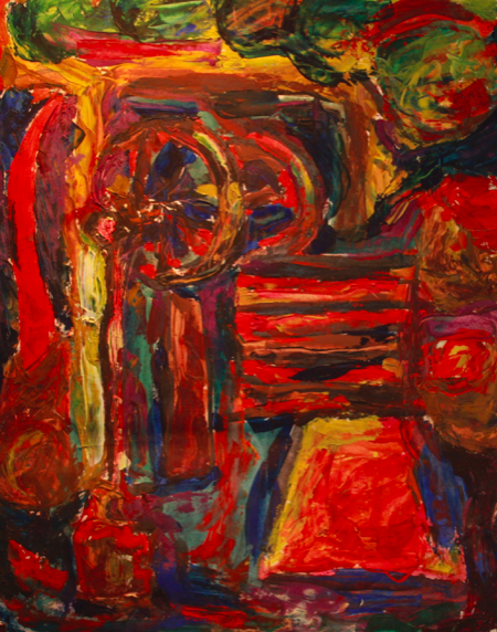 Cider Press, 1957 - Oil on Paper