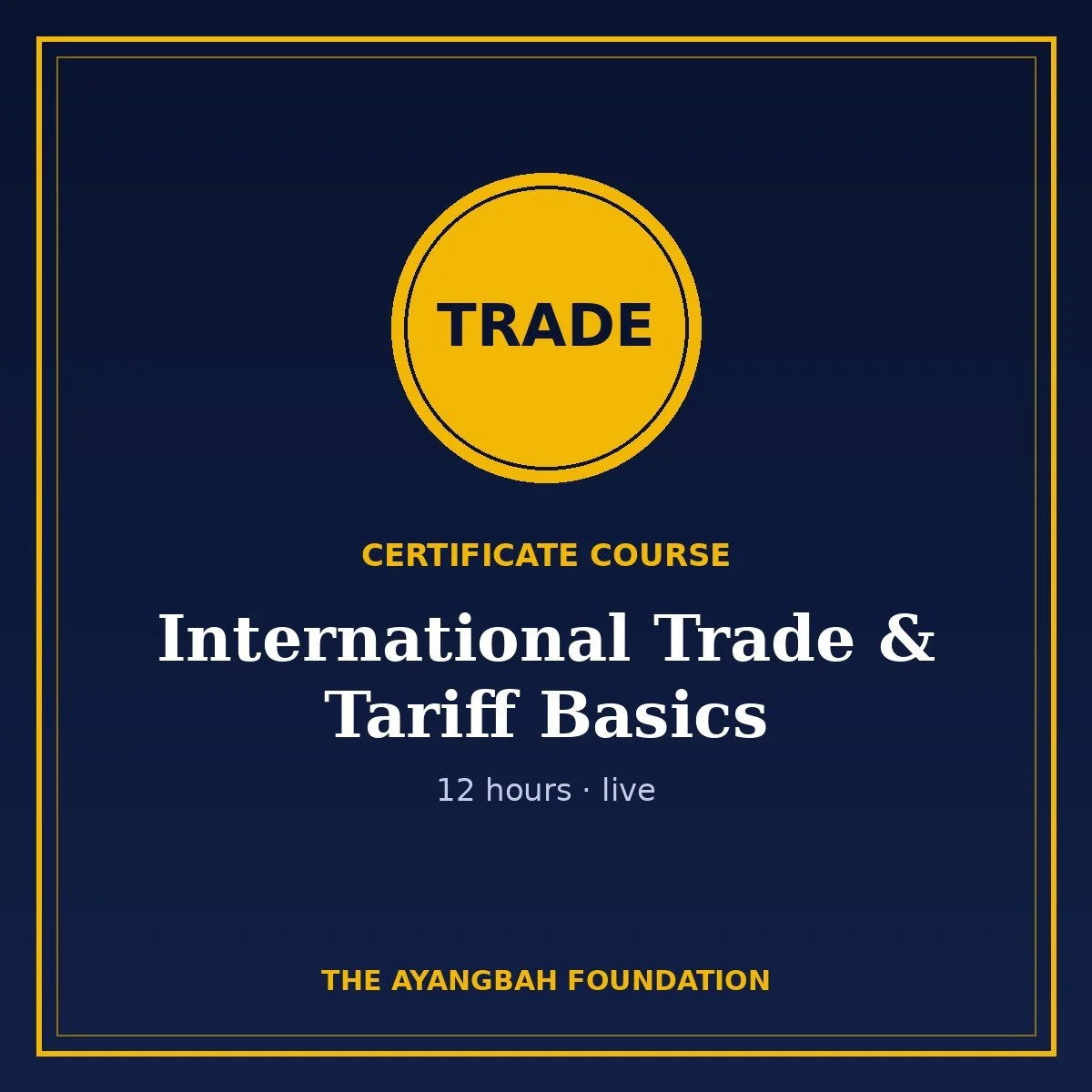 International Trade and Tariff Basics