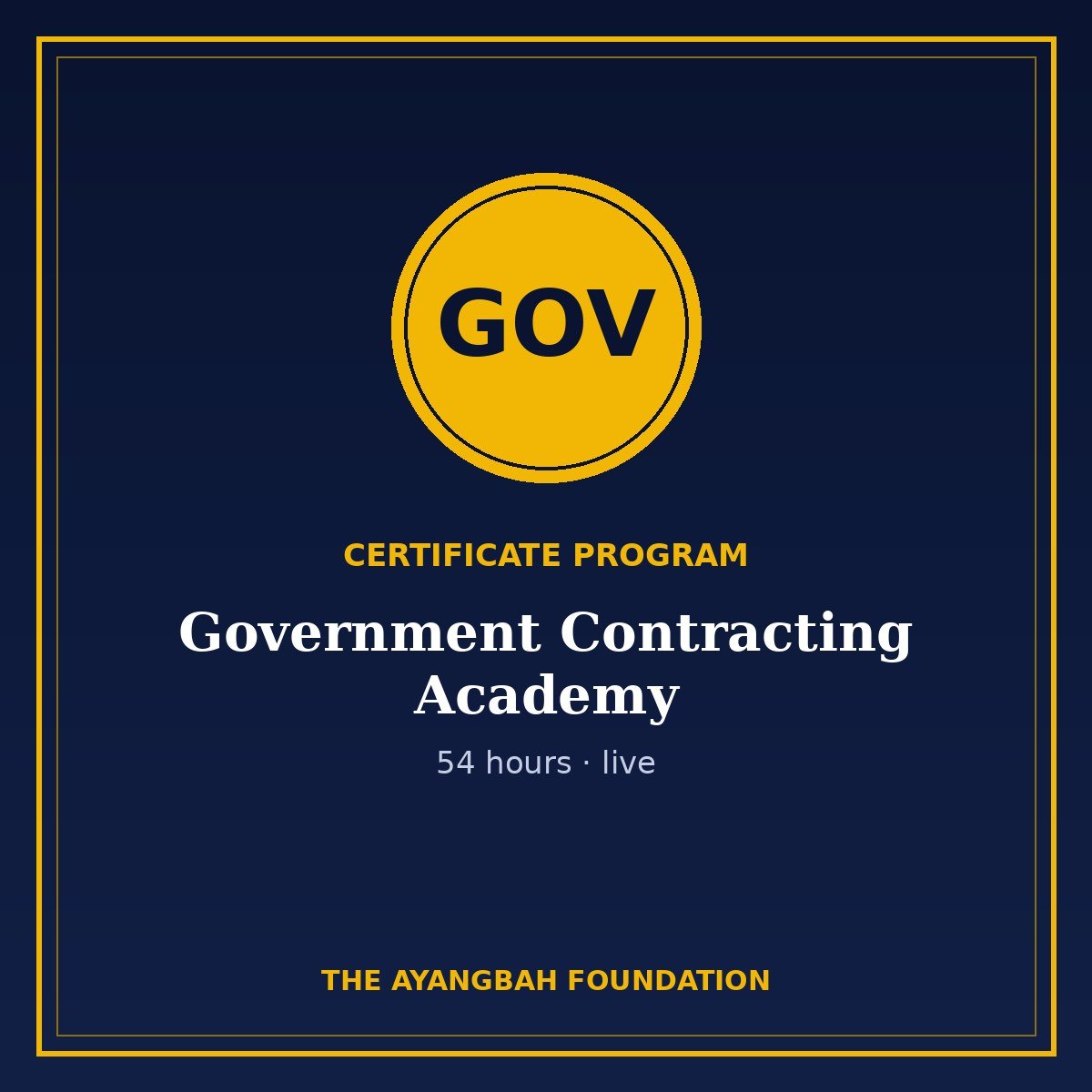 Government Contracting Academy