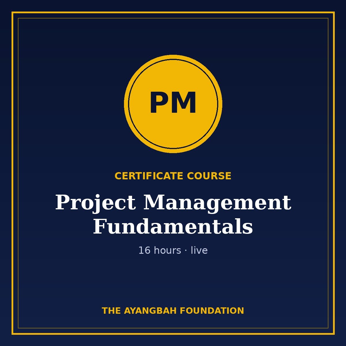 Project Management Fundamentals