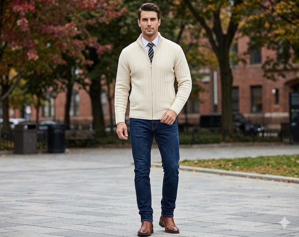 This Pioneer Camp Men's Cardigan strikes that quiet European balance of being comfortable, tailored and confident.