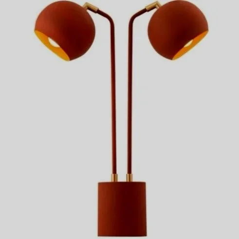 Postmodern charm! This dual-light design and rich terracotta hue, brings both function and sculptural beauty, grounded in that warm, earthy palette seen across Southern European interiors. The bold yet organic color feels inspired by sunbaked tones f