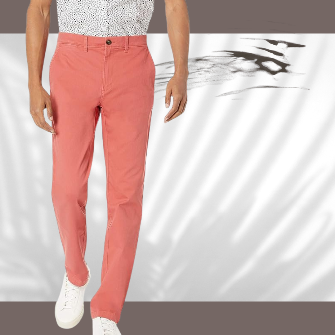 Cut in a modern, streamlined slim fit that tapers gently down the leg, these chinos are crafted from a lightweight, breathable cotton-twill blend with 3% elastane for comfortable, all-day flexibility. The vibrant Raspberry Red color adds a bold, conf