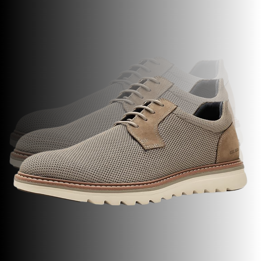 The kind of shoe you wear when the day starts with an espresso at the corner café and ends somewhere unplanned. The Johnston & Murphy Ralston Knit Plain Toe in taupe feels lighter than a traditional dress shoe, but carries the same quiet confidence; 