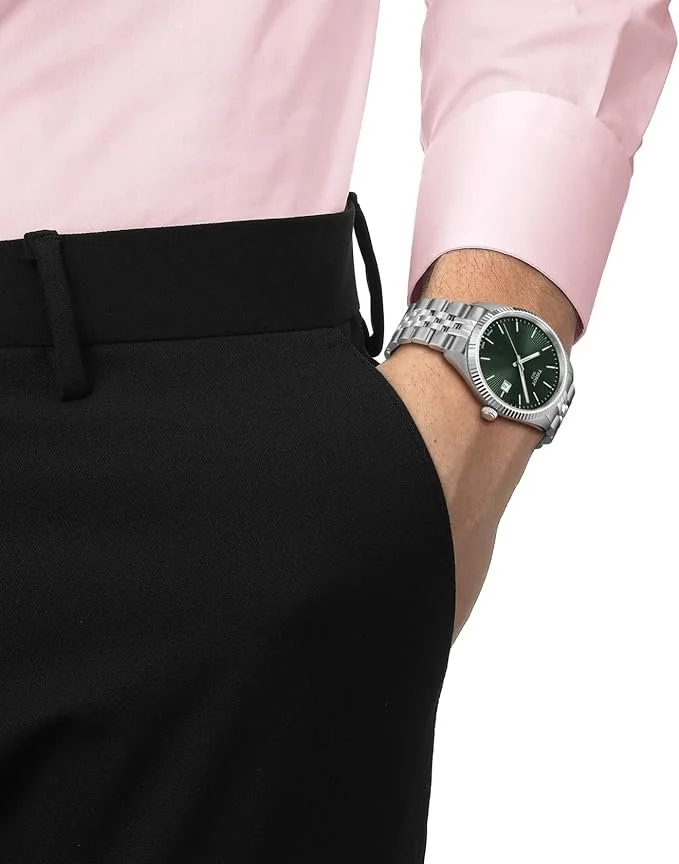 A refined mechanical presence that leans into tradition with modern precision. The Tissot Ballade 40mm carries a structured, well-balanced dial framed by a polished case, offering a sense of quiet sophistication on the wrist.
This watch reflects Swis