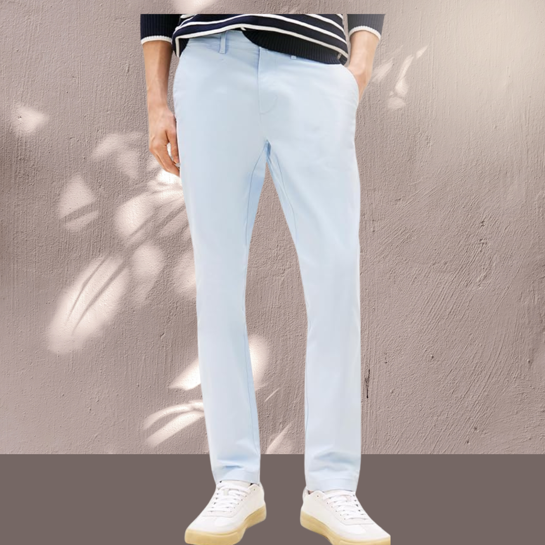 A polished, timeless look that anchors any smart-casual wardrobe.
Crafted from a premium cotton blend woven with 3% spandex, these best-selling chinos offer an ultra-comfortable stretch that effortlessly retains its shape from work to weekend. The Br