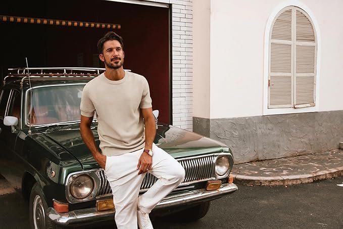 A proper knit tee changes everything. The Paul Jones crewneck has the easy refinement of something picked up in a small seaside boutique with its soft structure, clean lines, and none of the oversized excess. Perfect for an unhurried afternoon somewh